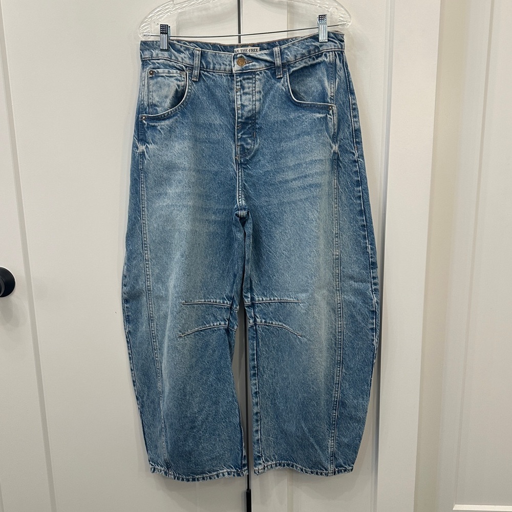 We the Free Good Luck Mid-Rise Barrel Jeans